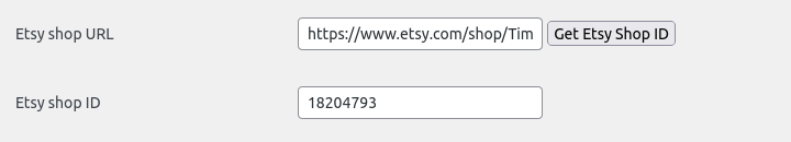 Enter Etsy shop URL or ID directly